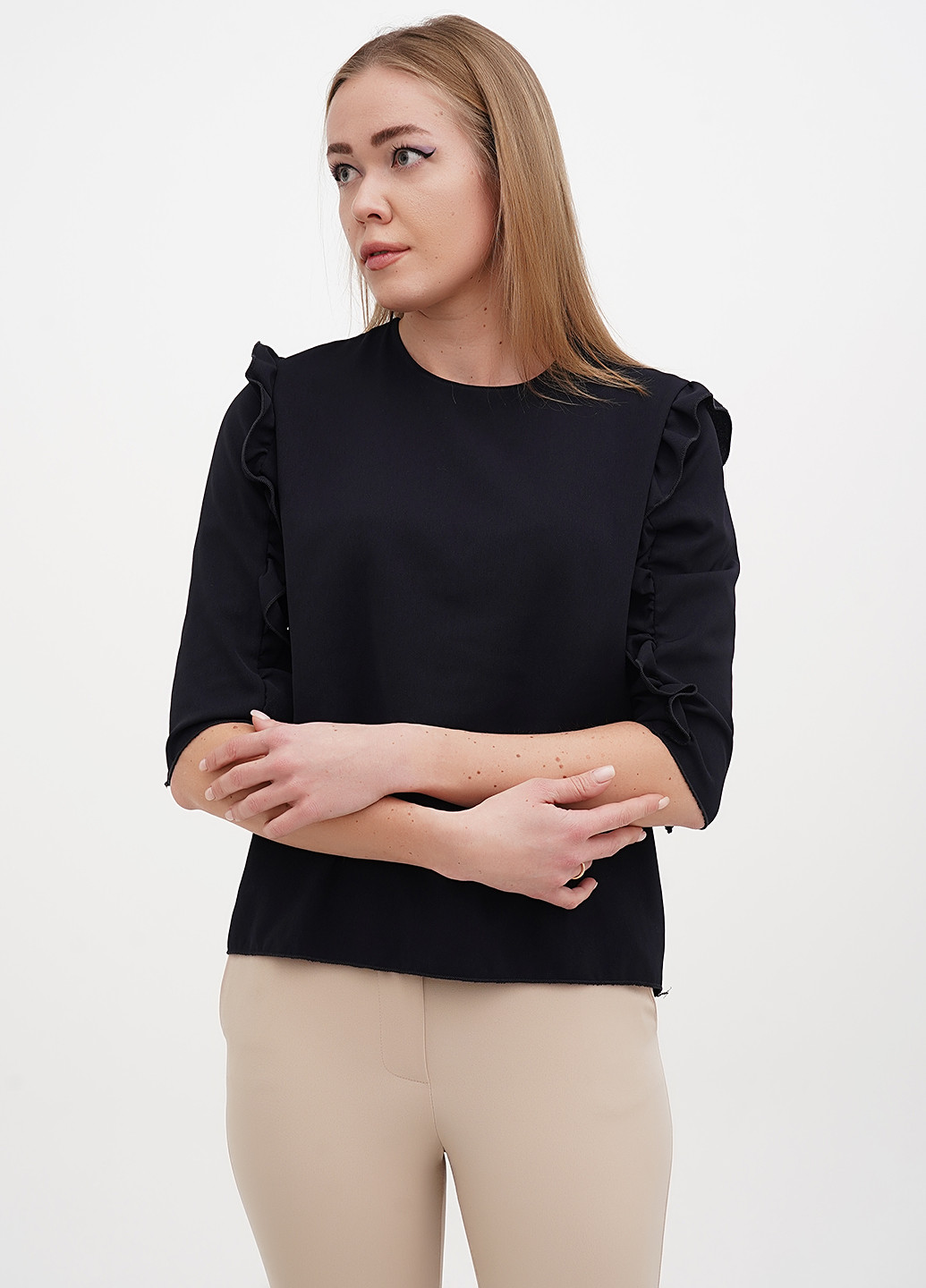 Тёмно-синяя блуза Zara