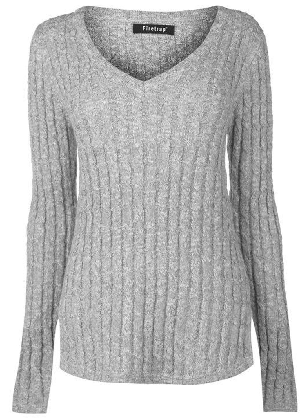 Серый демисезонный пуловер пуловер Firetrap