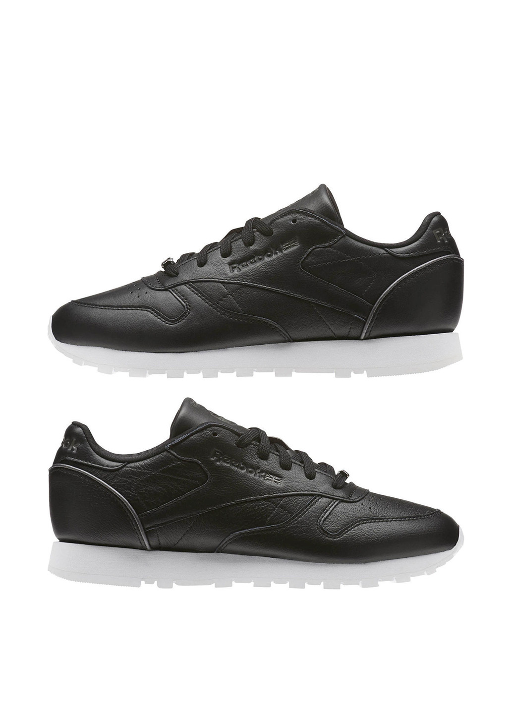 Черные демисезонные кроссовки Reebok Classic Leather HW