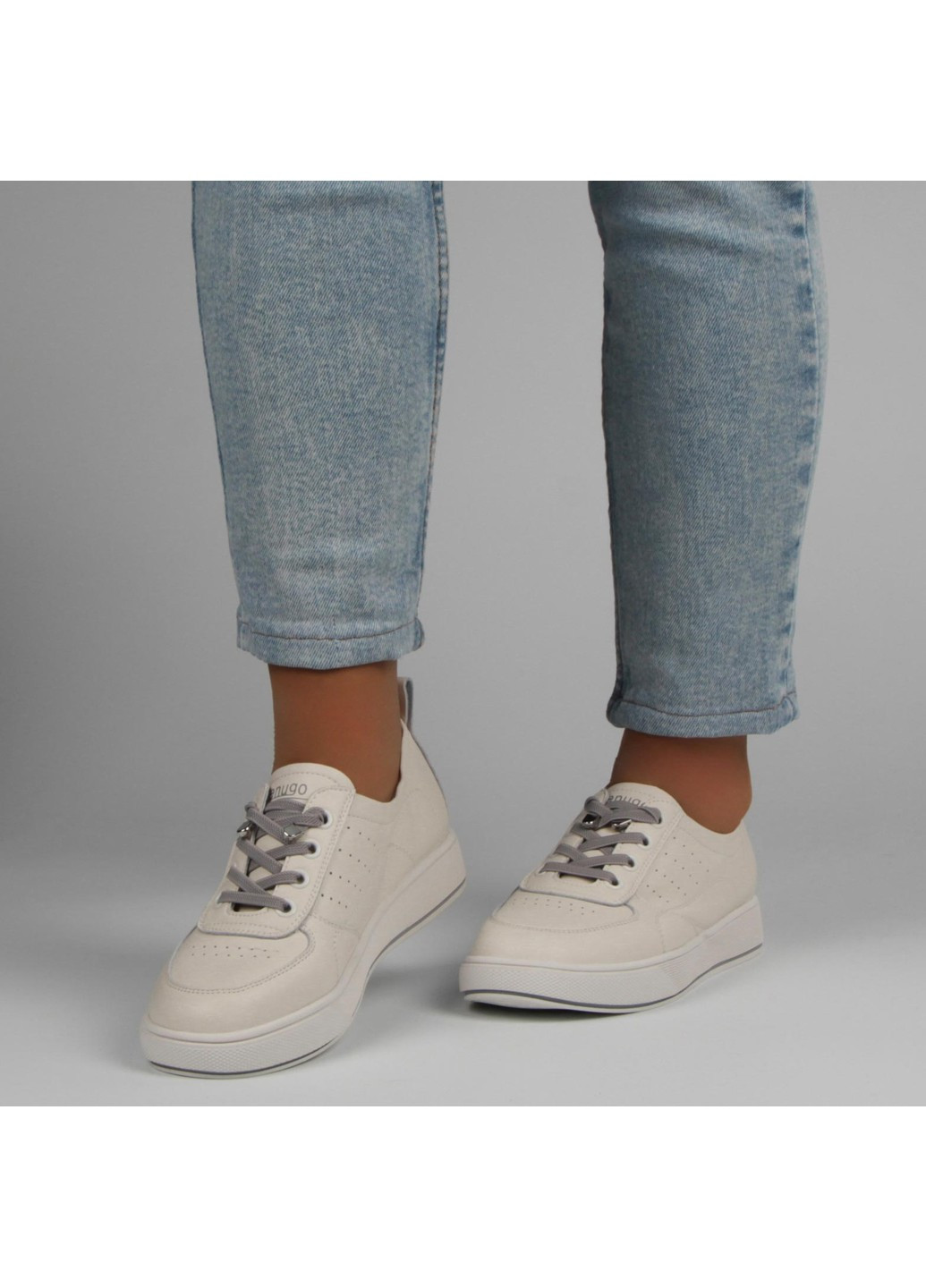 Белые демисезонные женские кроссовки 198094 Renzoni