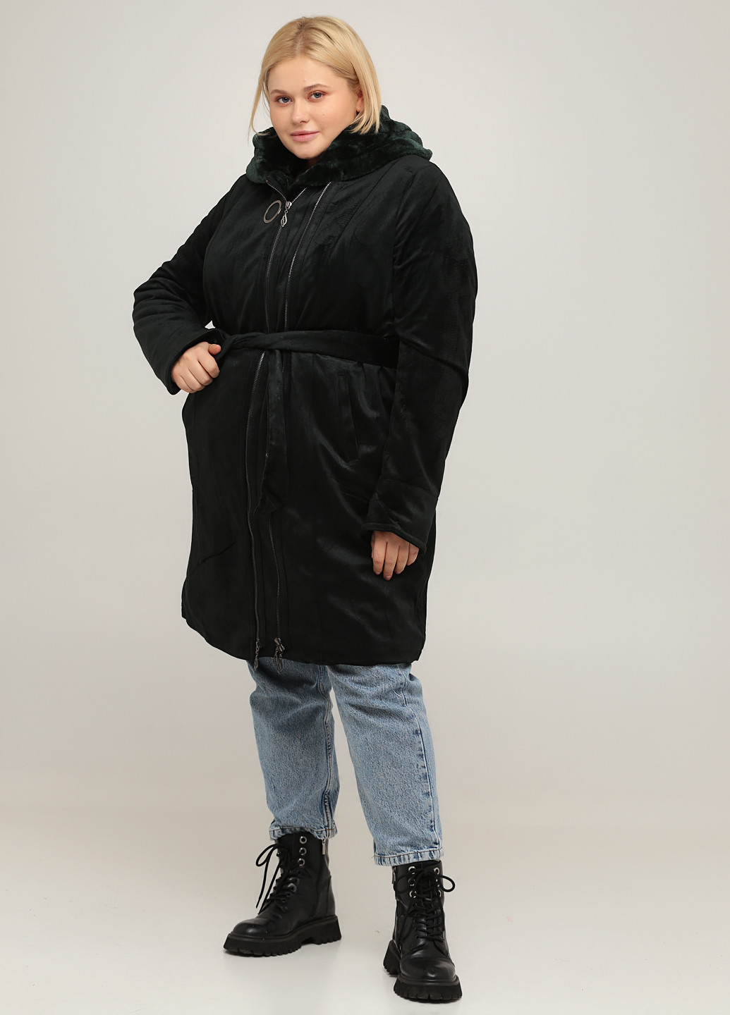 Оливковая (хаки) зимняя куртка Rimei