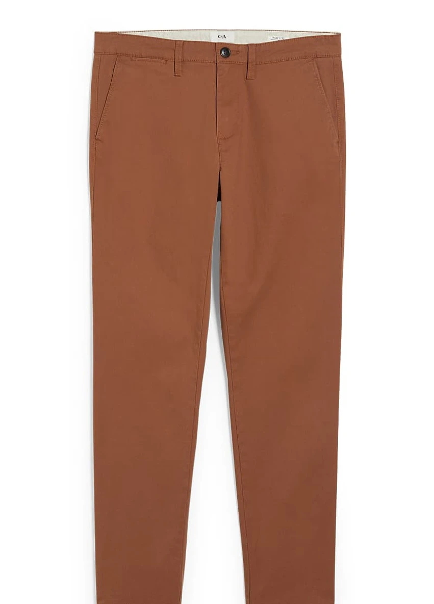 Коричневые кэжуал летние брюки C&A