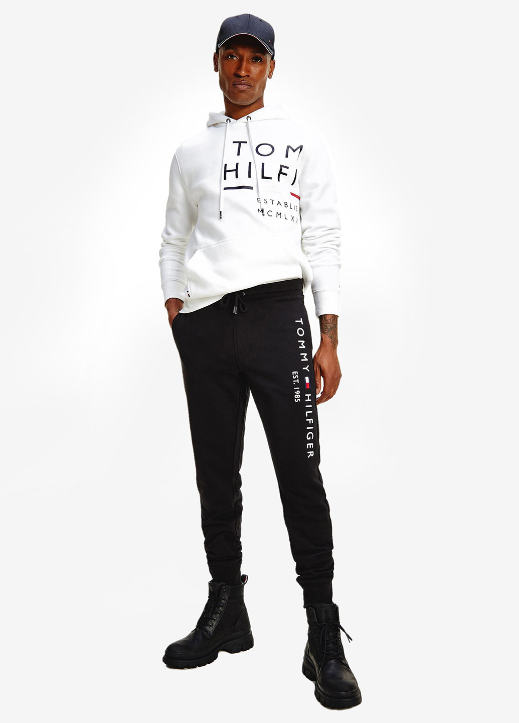 Черные спортивные, кэжуал демисезонные джоггеры брюки Tommy Hilfiger