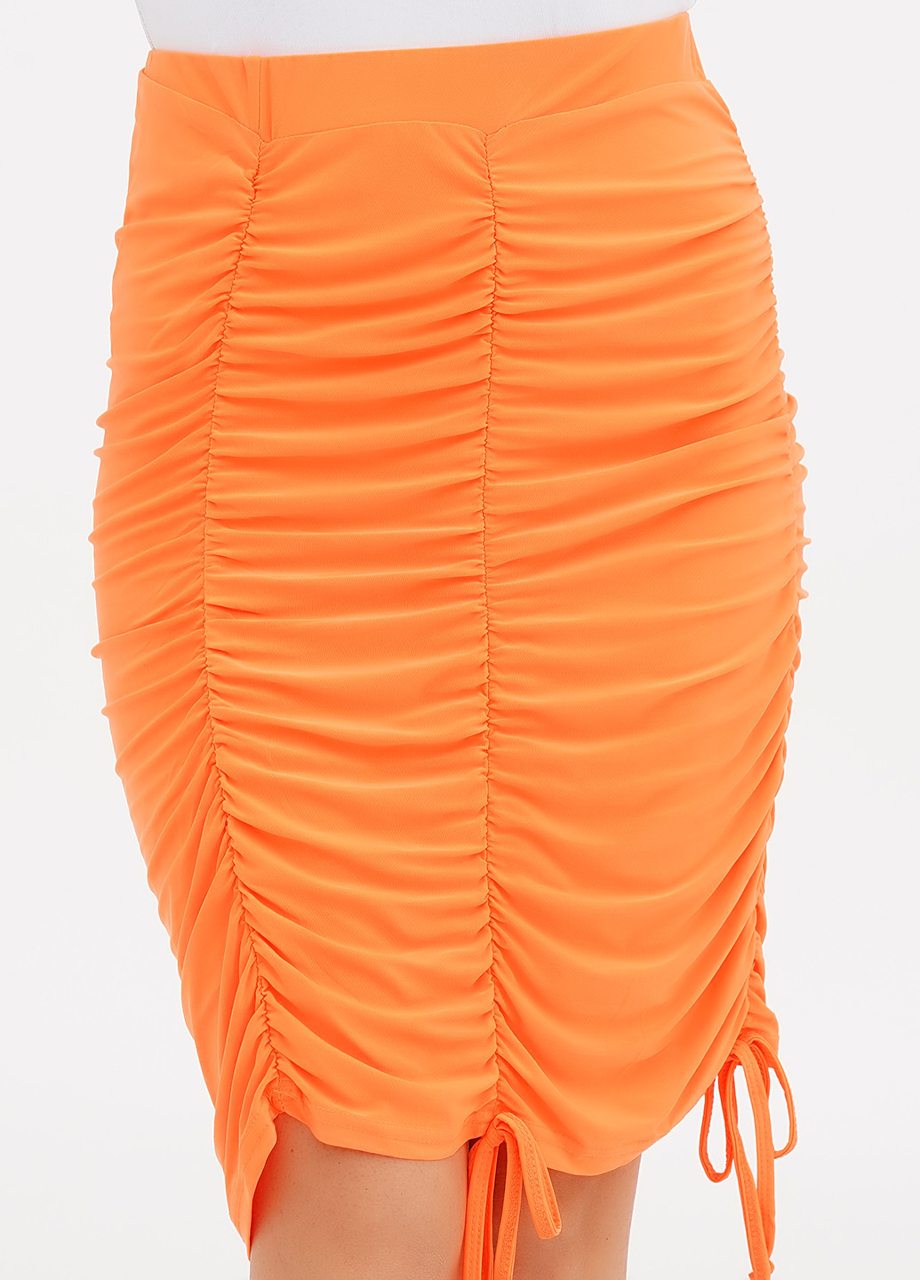 Кислотно-оранжевая кэжуал однотонная юбка WellWorthUK