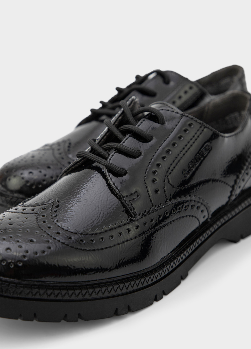 S.Oliver Туфлі дербі чорний з текстиль, німеччина — демісезон (306546037)