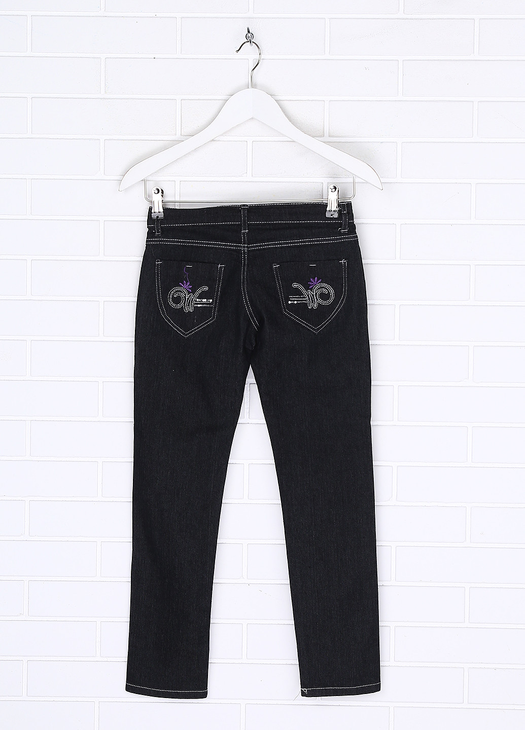 Черные демисезонные зауженные джинсы SHIALY