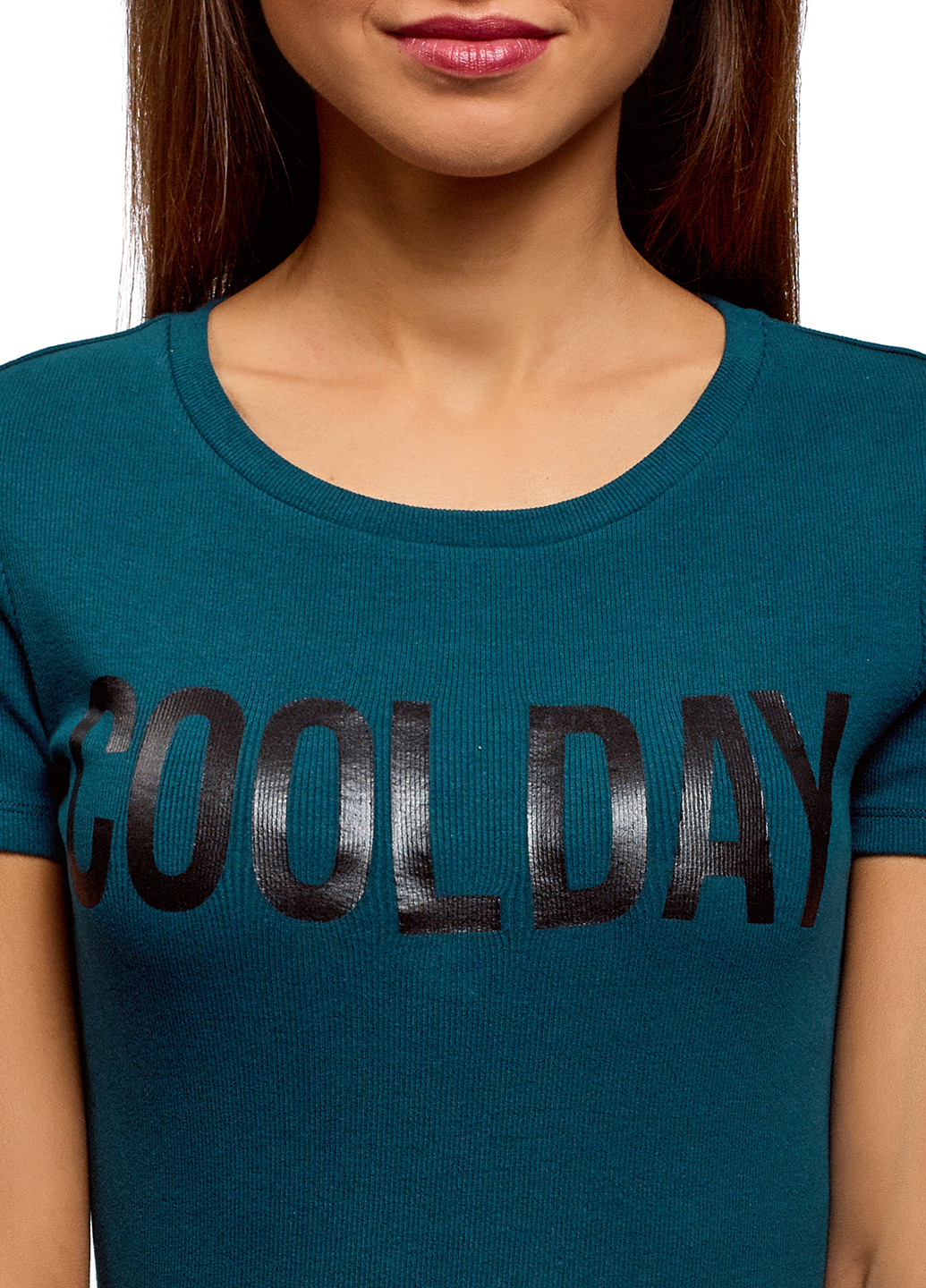 Синяя летняя футболка Oodji