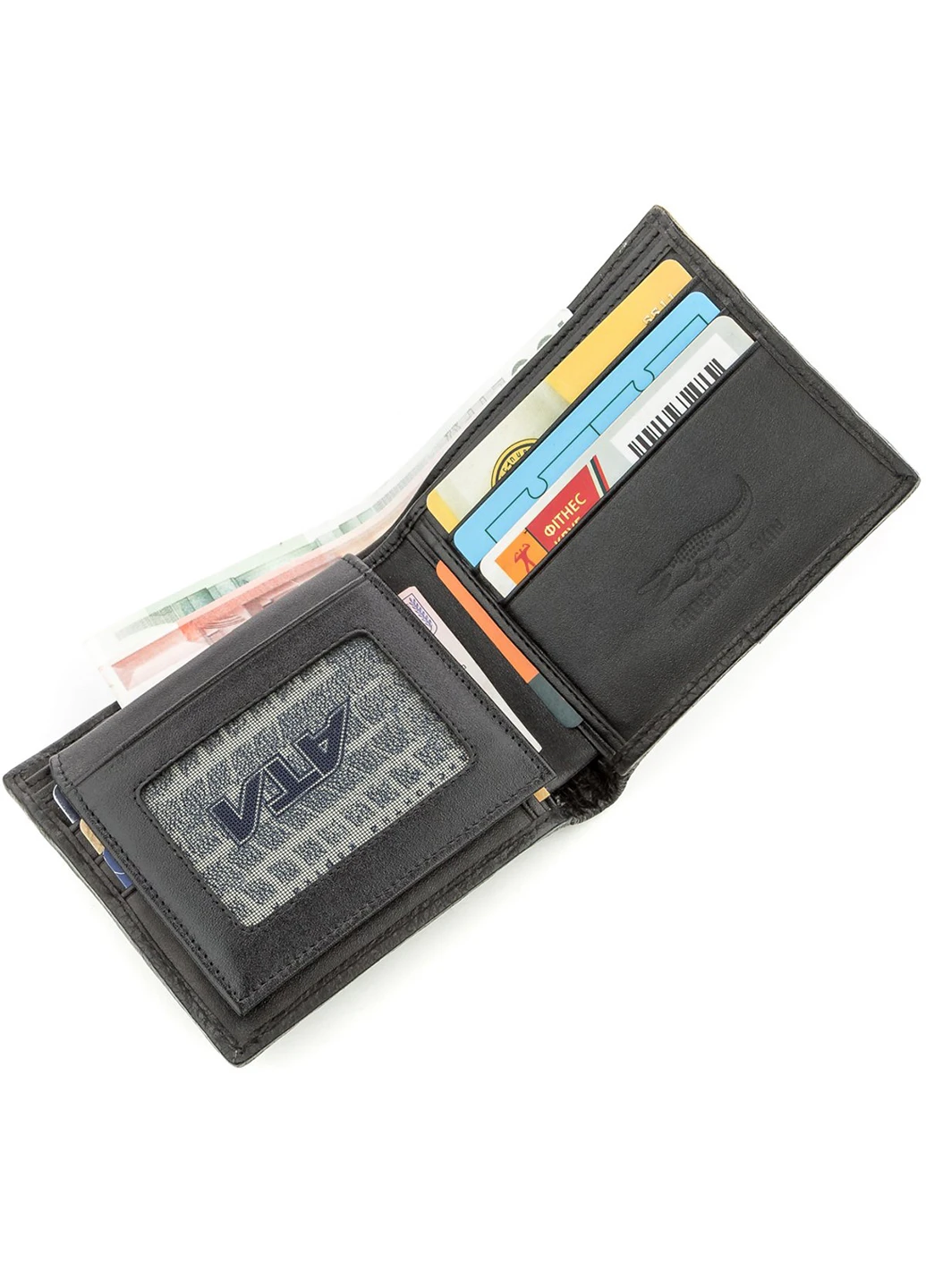 Чоловічий шкіряний гаманець 11х 9 см Crocodile leather (252129763)