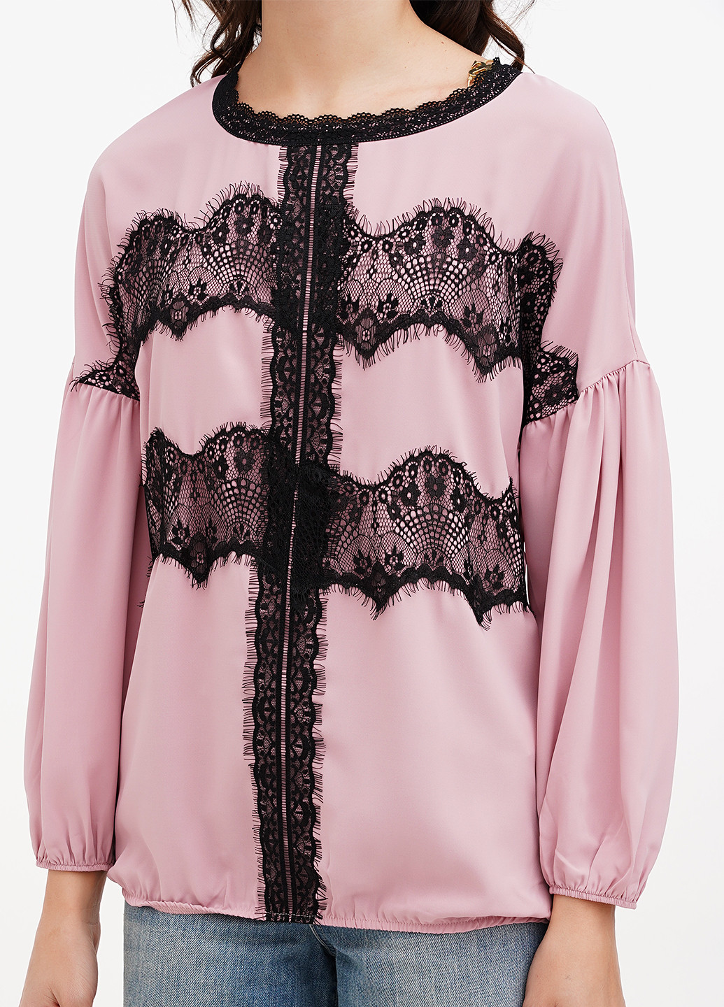 Пудровая блуза Sassofono