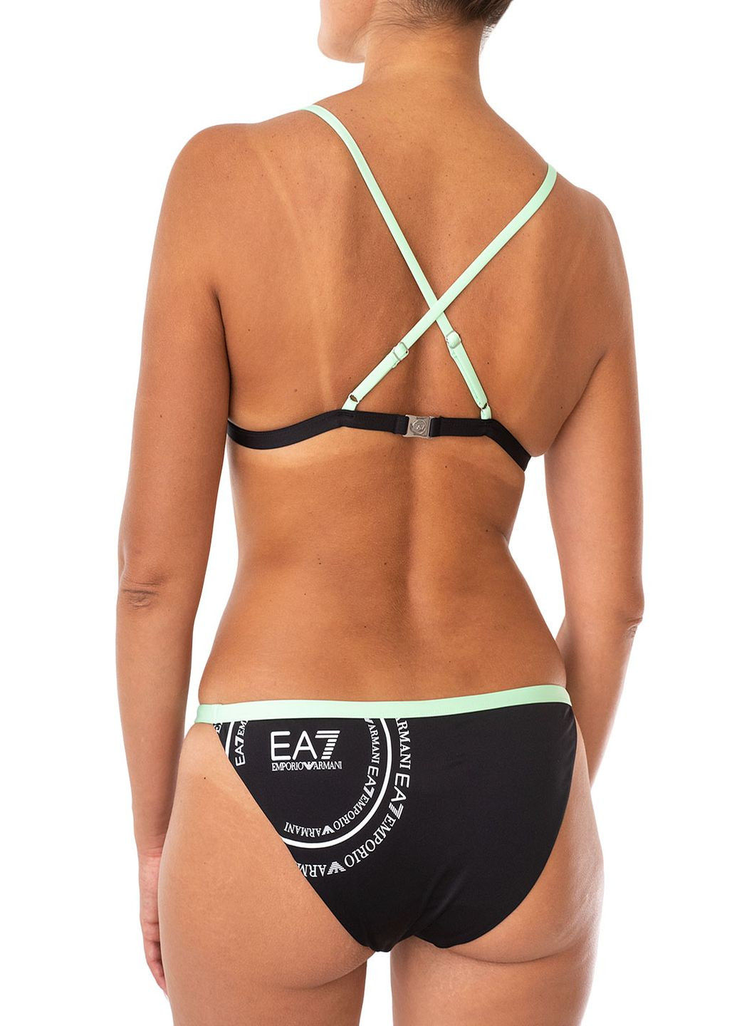 Черный летний купальник ARMANI EA7