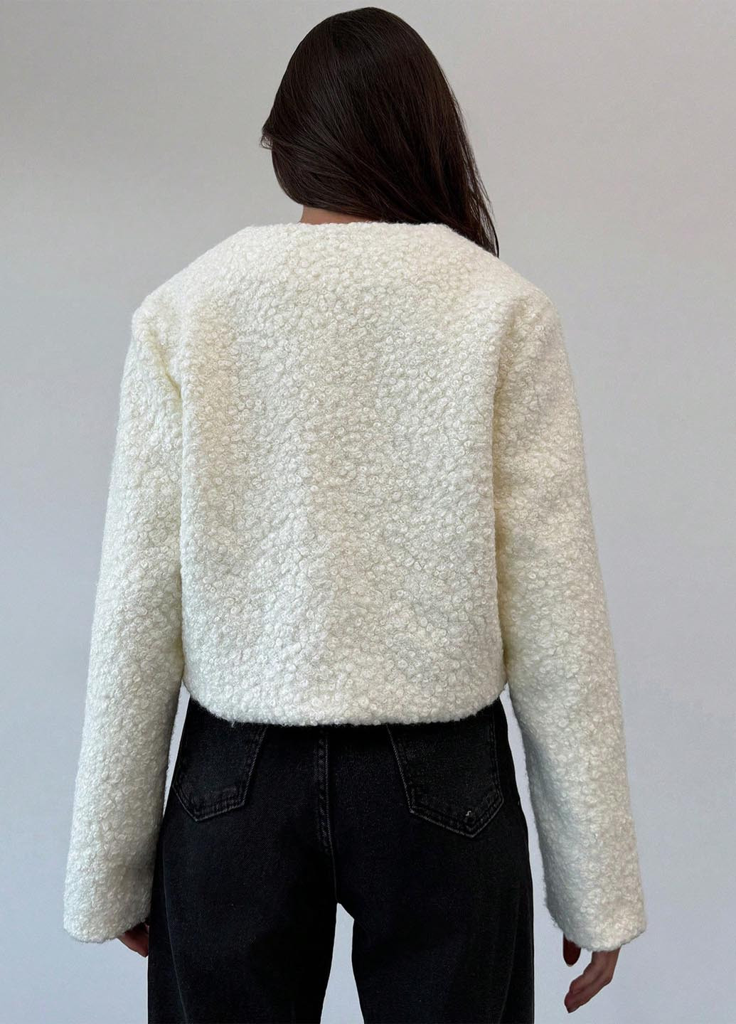 Кремовая демисезонная куртка SHEIN