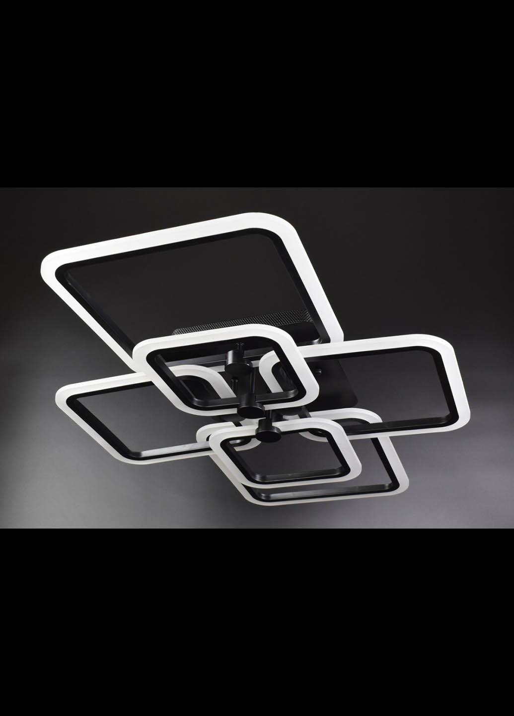 Люстра стельова LED з пультом A2503 / 2 + 2 + 2-bk Чорний 12х59х80 см. Handmade (234540209)