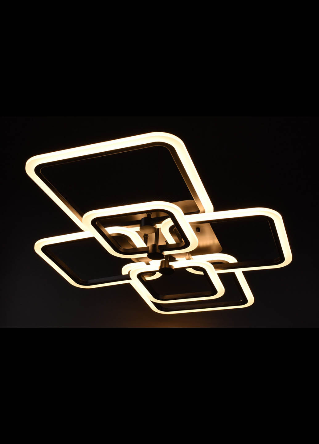 Люстра стельова LED з пультом A2503 / 2 + 2 + 2-bk Чорний 12х59х80 см. Handmade (234540209)