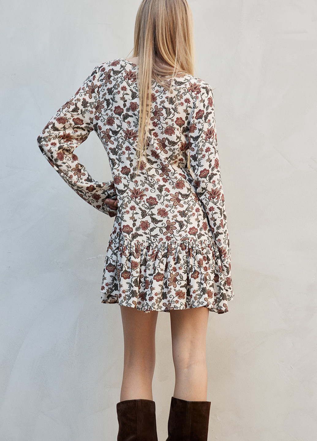 Комбінована кежуал сукня кльош H&M з квітковим принтом