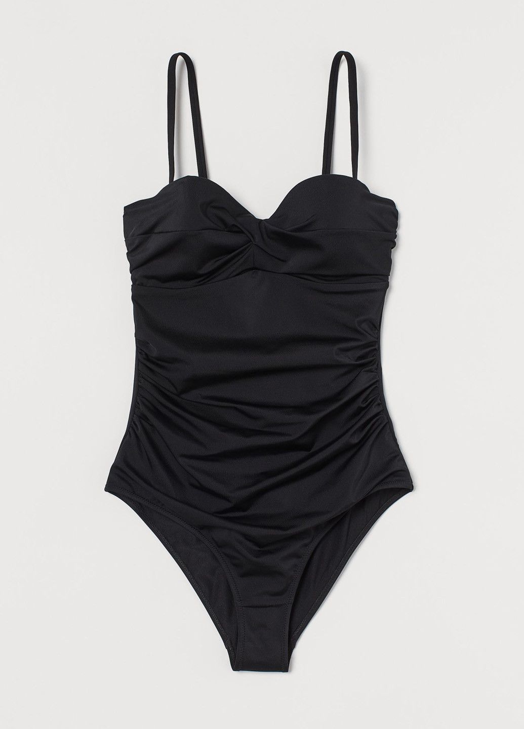 Чорний літній купальник суцільний, бандо H&M