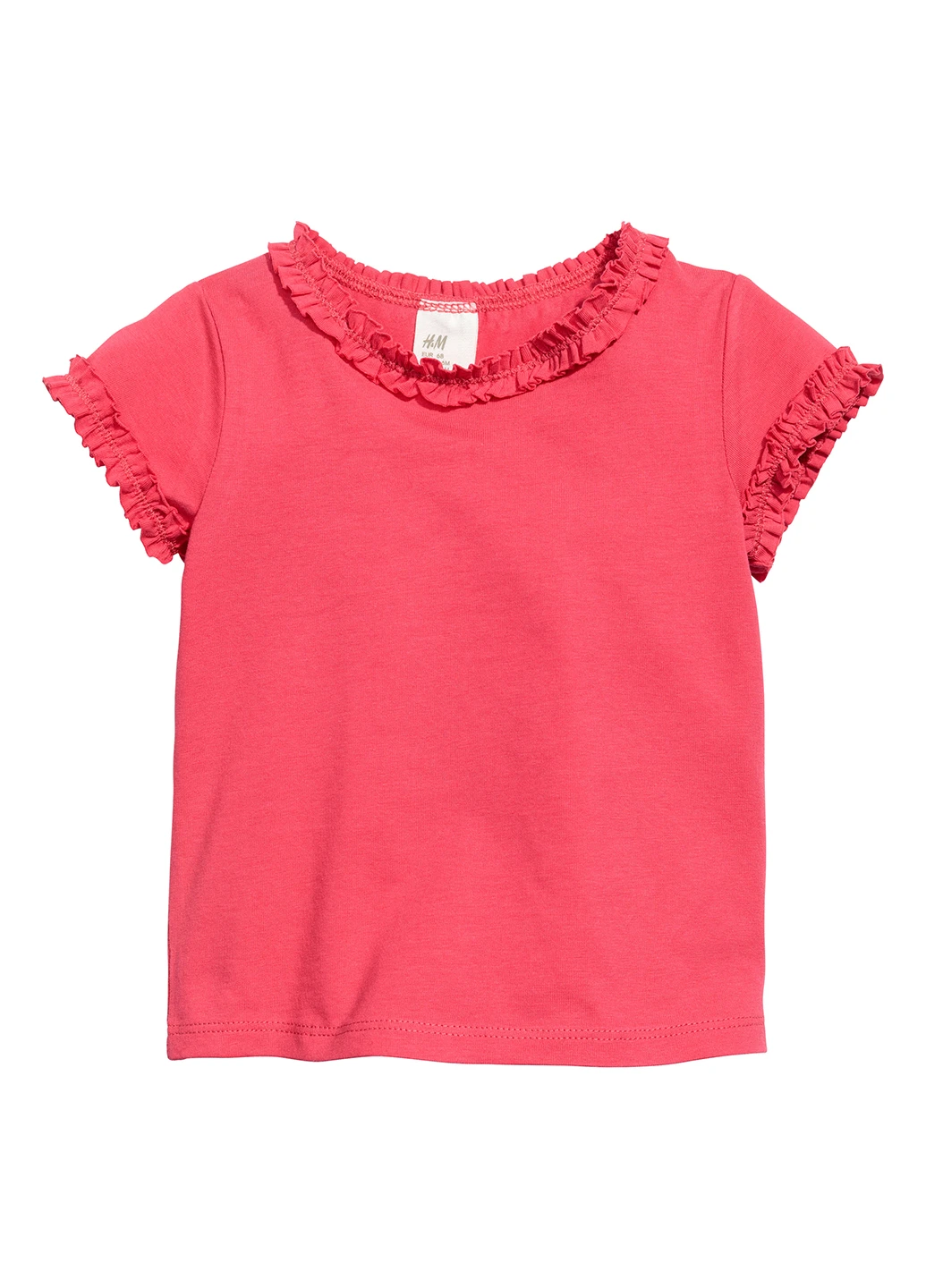 Розовая летняя футболка H&M