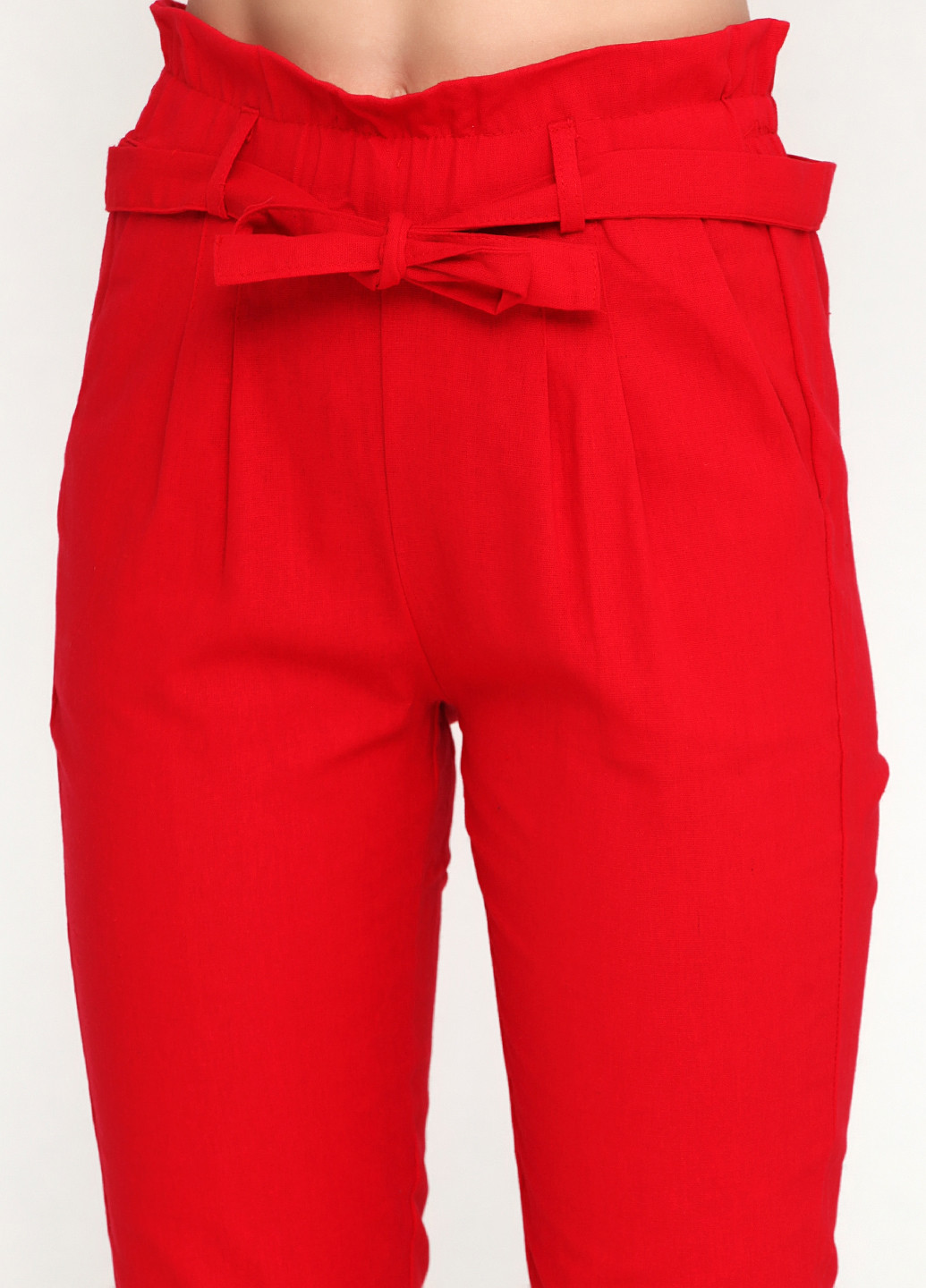 Красные кэжуал демисезонные брюки Luizacco