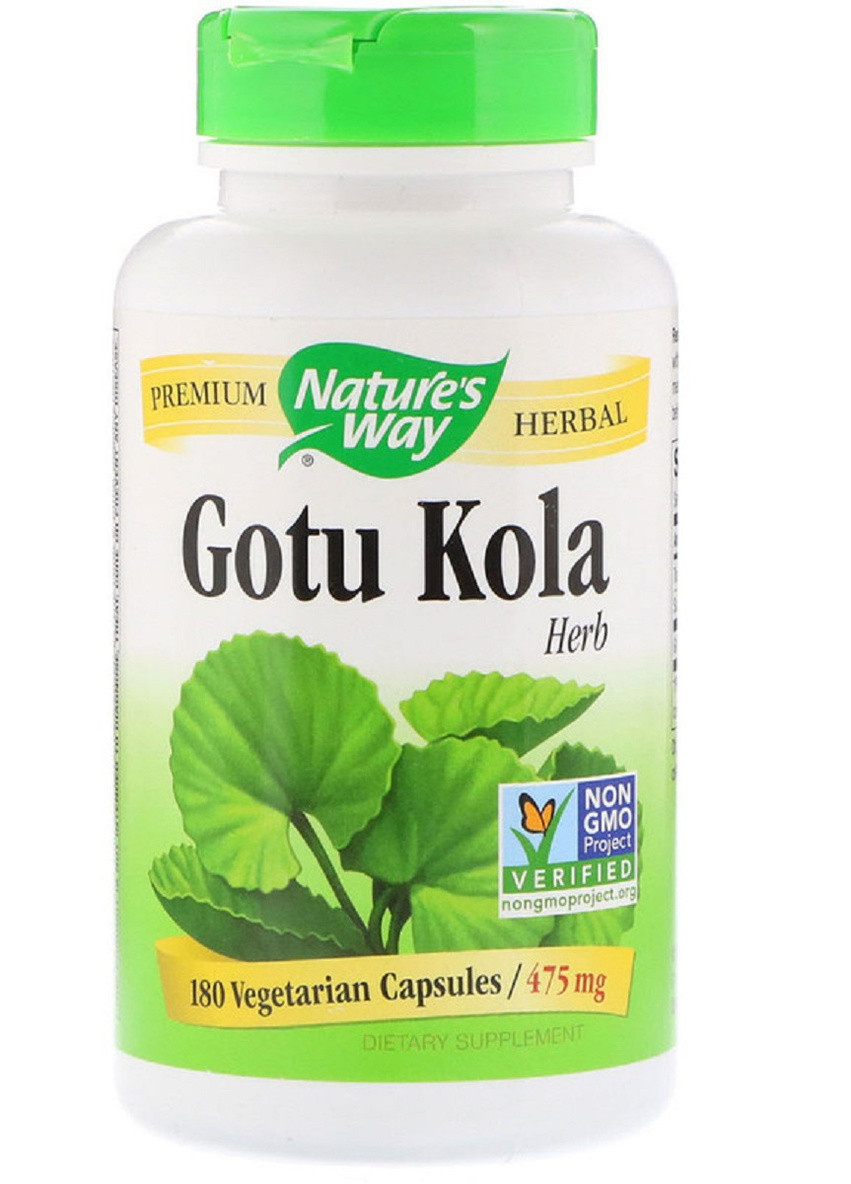 Готу Кола, Gotu Kola Herb, 950 mg,, 180 капсул Nature's Way (228291578)