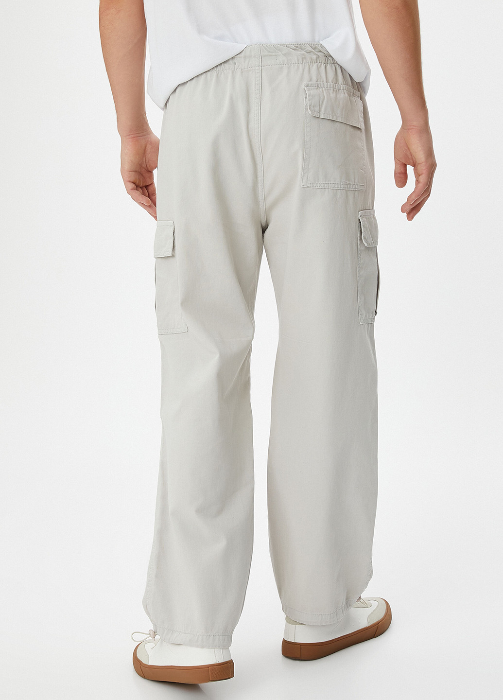 Светло-серые кэжуал демисезонные карго брюки KOTON
