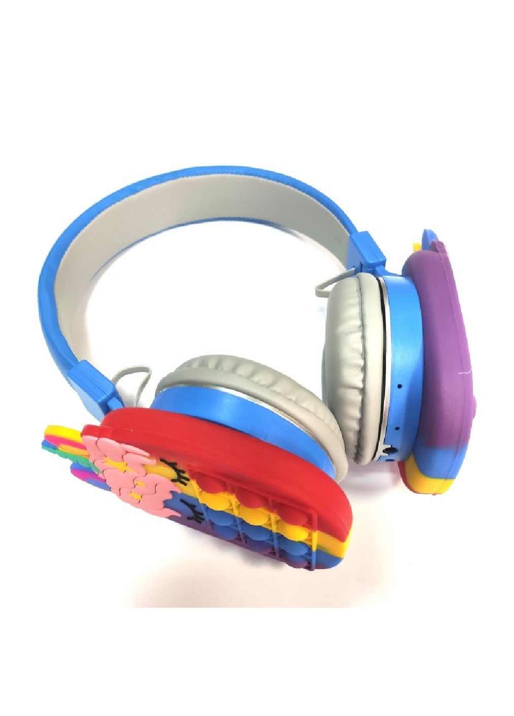 Дитячі бездротові навушники Pop It єдиноріг з Bluetooth (473283-Prob) Сині Unbranded (254294101)