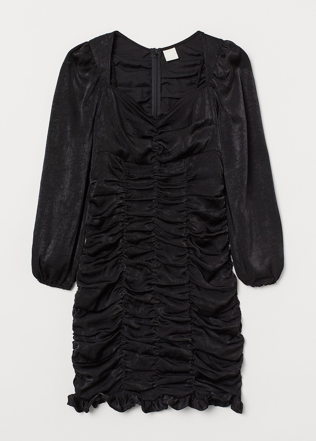 Черное коктейльное платье силуэтная H&M однотонное