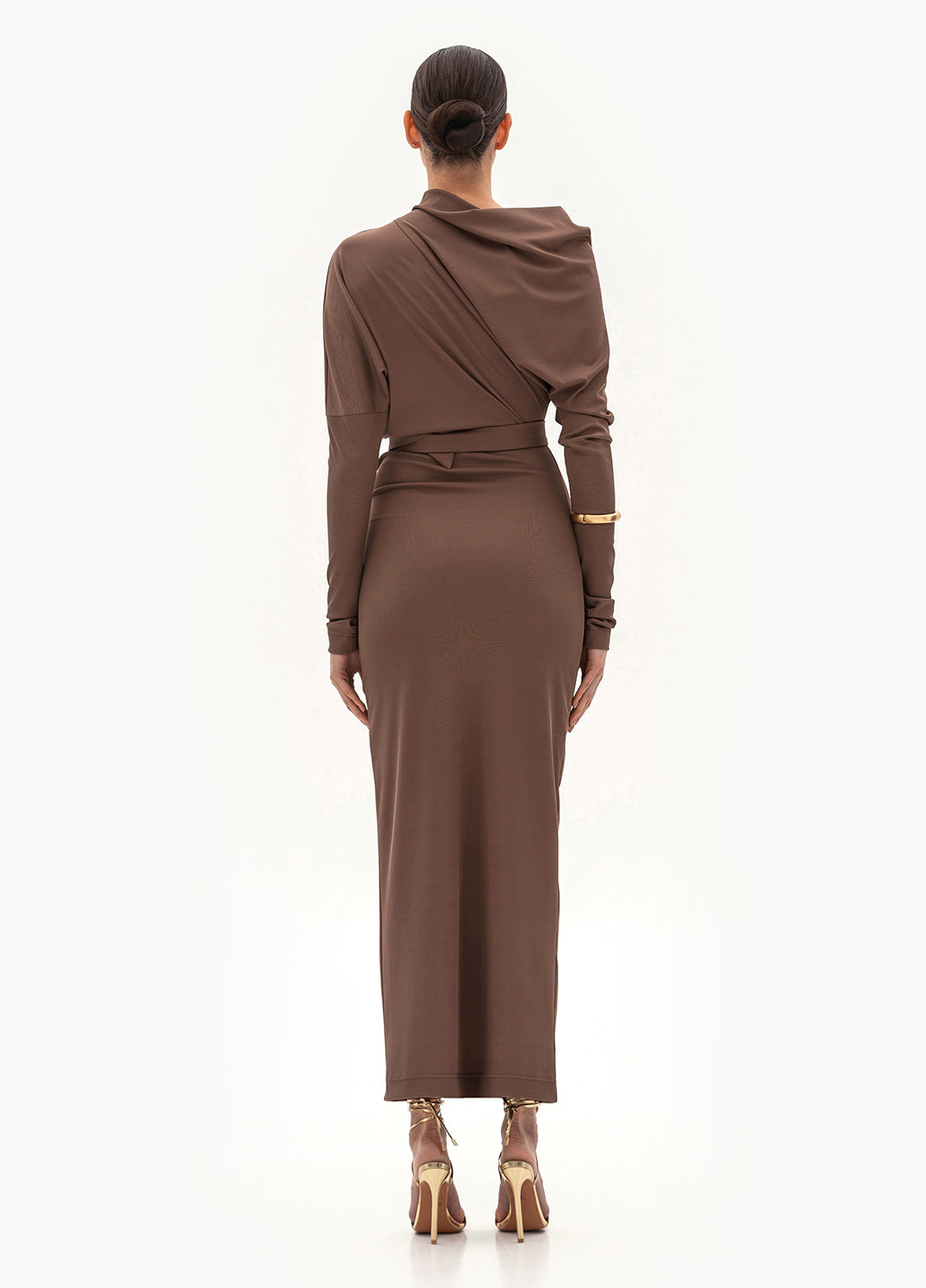 Кавова кежуал сукня силуетна BGL однотонна