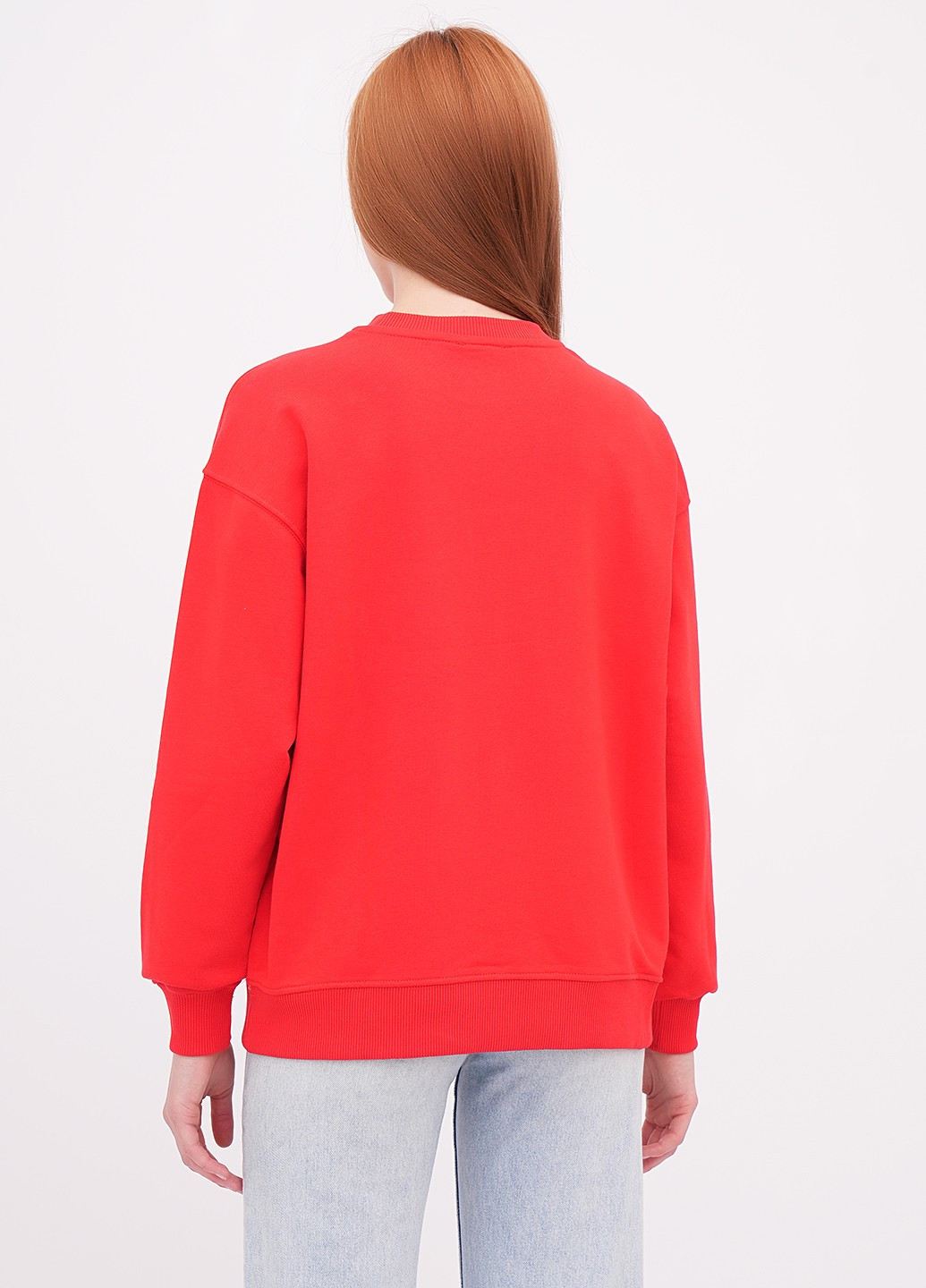 Красный свитшот EQUILIBRI однотонный бисер (355383188)