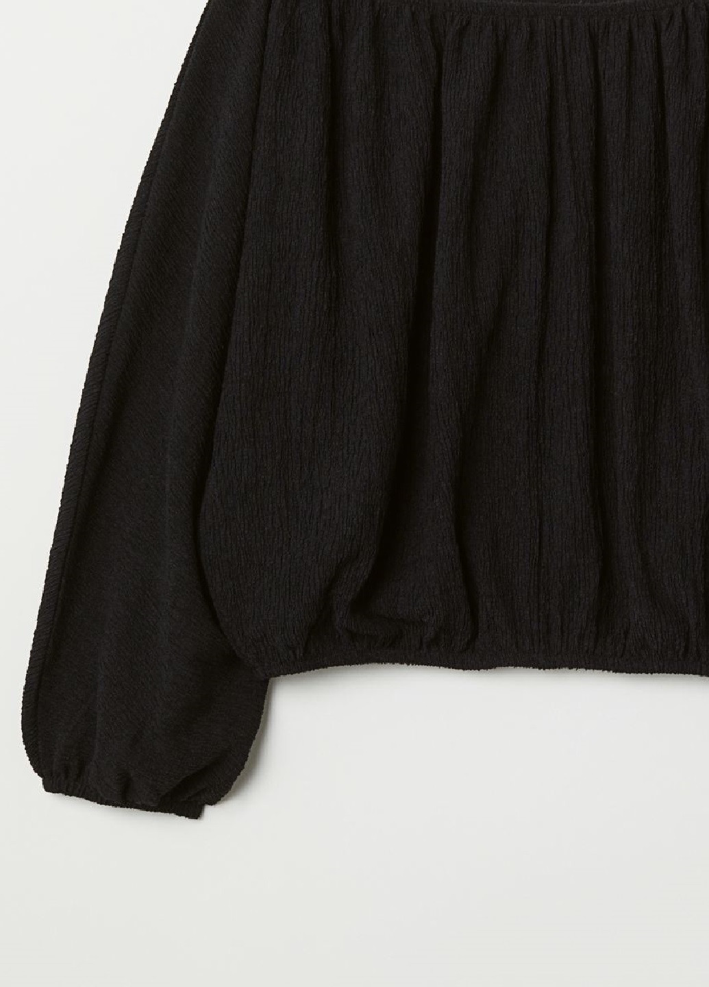 Чорна літня блузка з відкритими плечима H&M