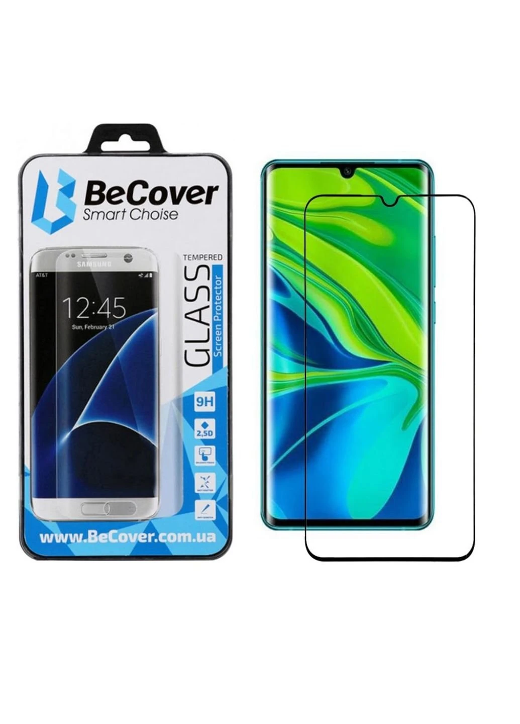 Скло захисне 3D Curved Edge для Xiaomi Mi Note 10 / CC9 Pro Black (704610) BeCover (252368799)