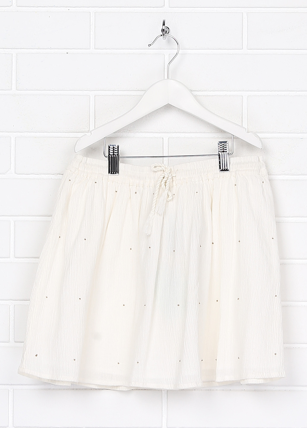 Молочная кэжуал фактурная юбка Sisley