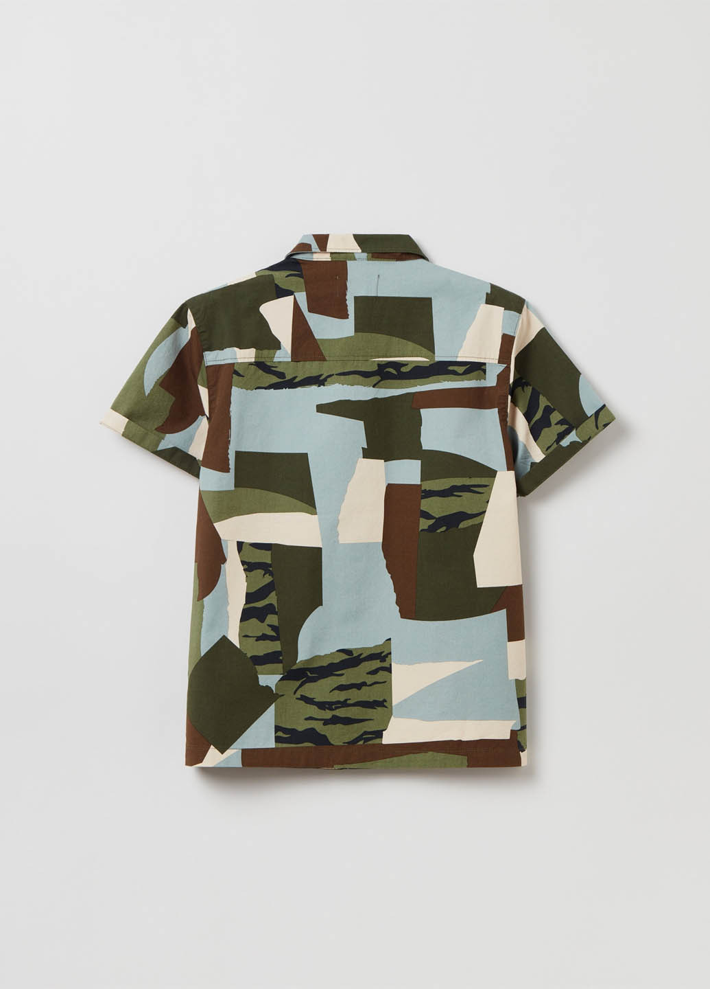 Оливковковая (хаки) кэжуал рубашка с геометрическим узором OVS