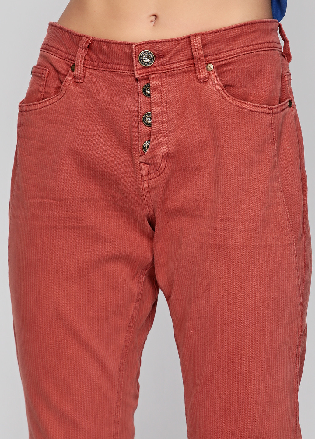 Терракотовые кэжуал демисезонные брюки Tom Tailor