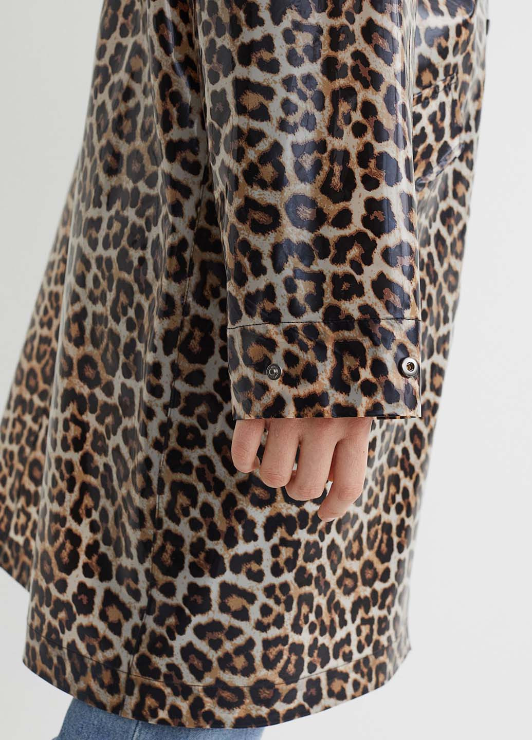 Дождевик H&M леопардовый светло-коричневый кэжуал
