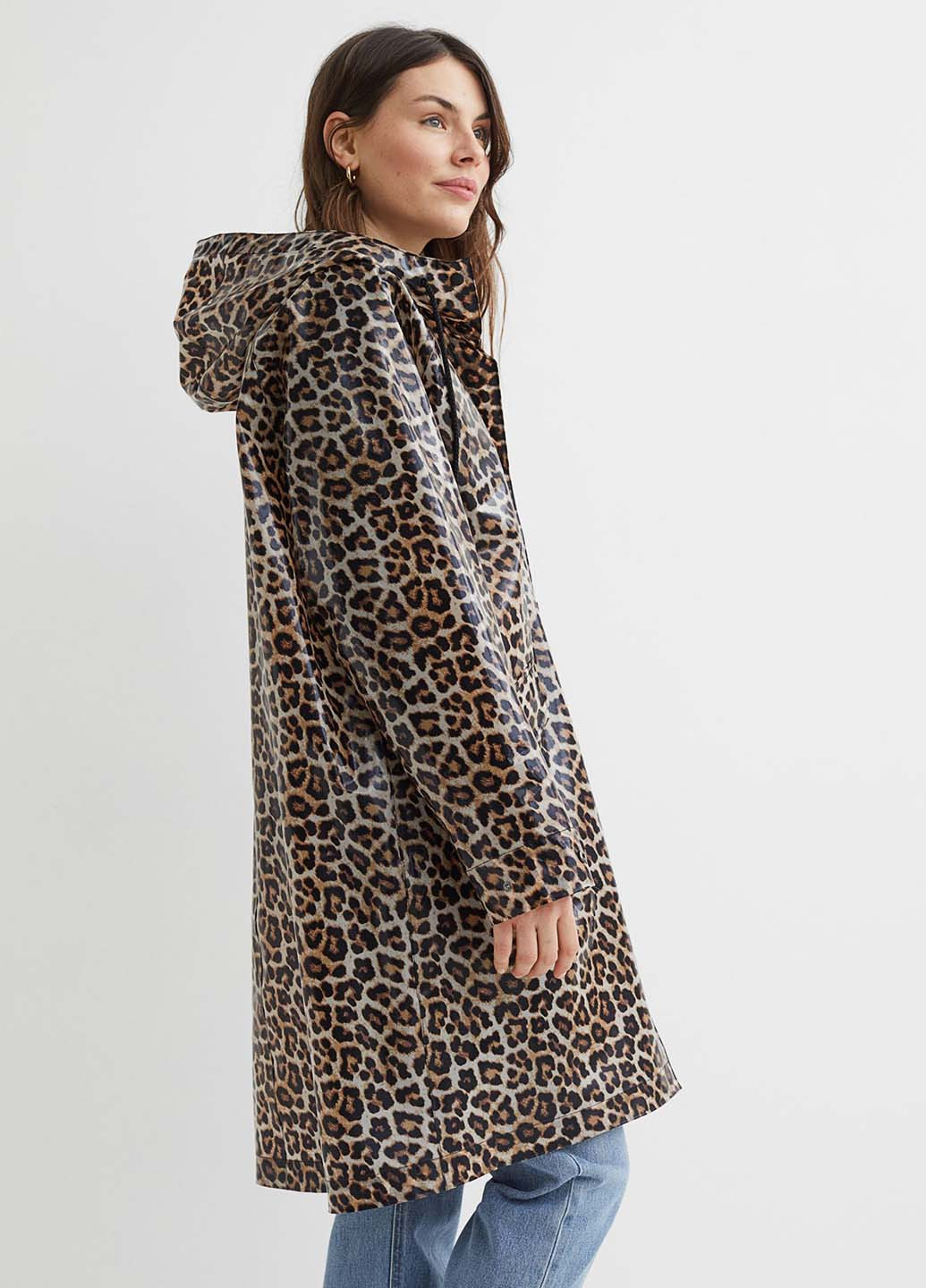 Дощовик H&M леопардовий світло-коричневий кежуал