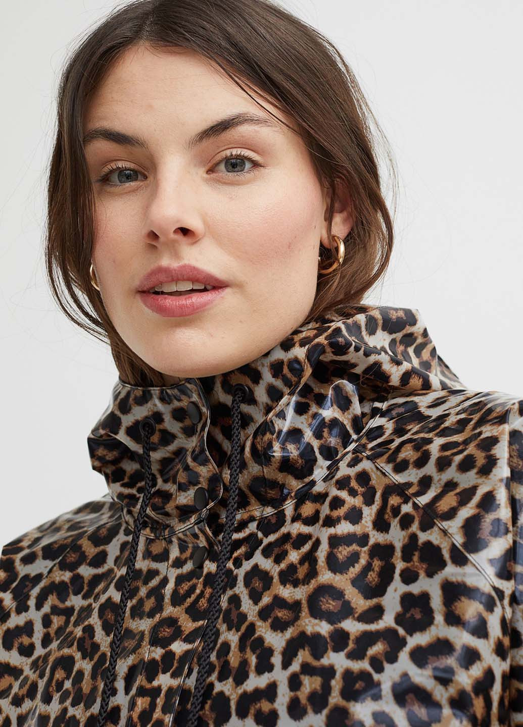 Дощовик H&M леопардовий світло-коричневий кежуал