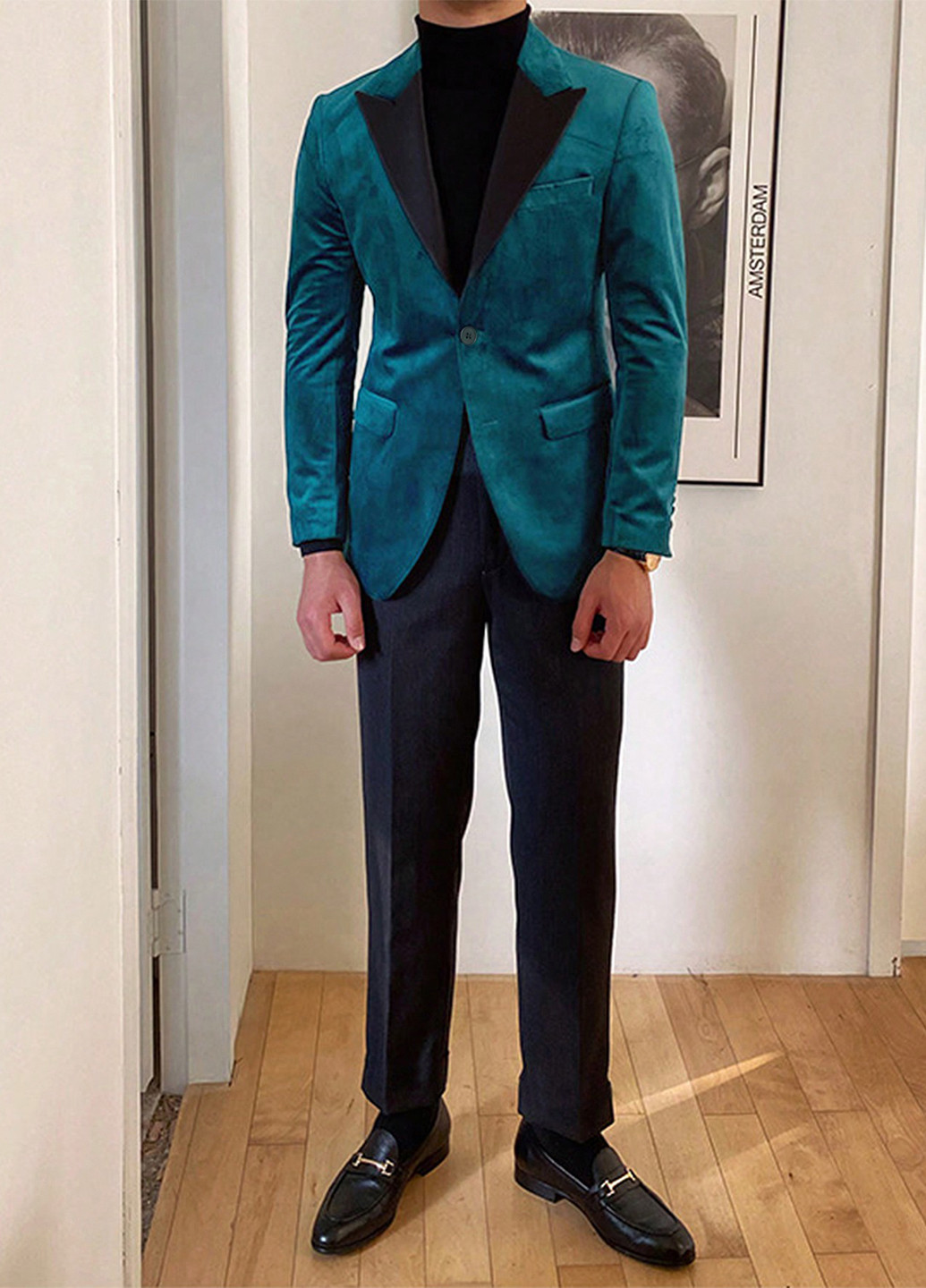 Комбинированный демисезонный костюм (пиджак, брюки) брючный SHEIN