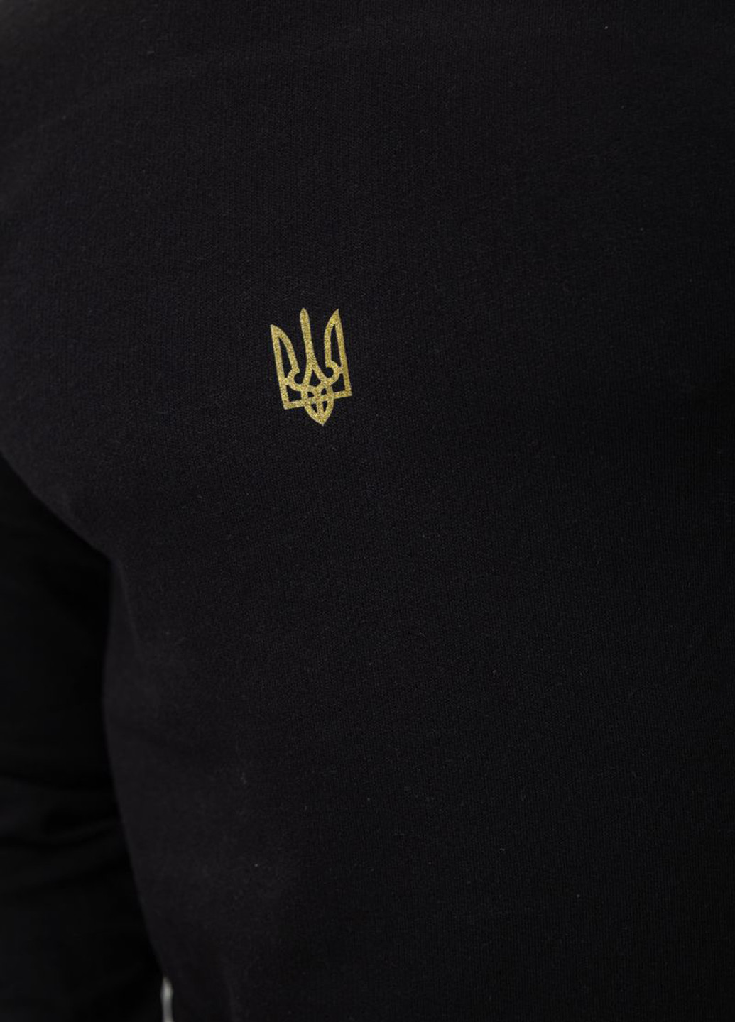 Свитшот Ager - Приталенный крой украинская символика черный кэжуал хлопок, трикотаж - (288779025)