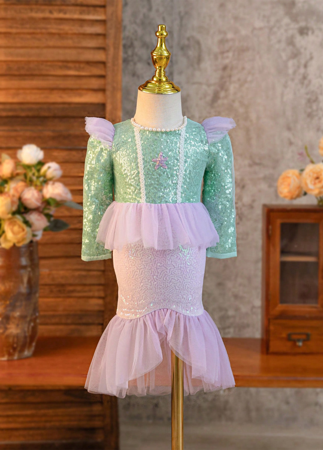 Зелёное платье SHEIN (342382205)