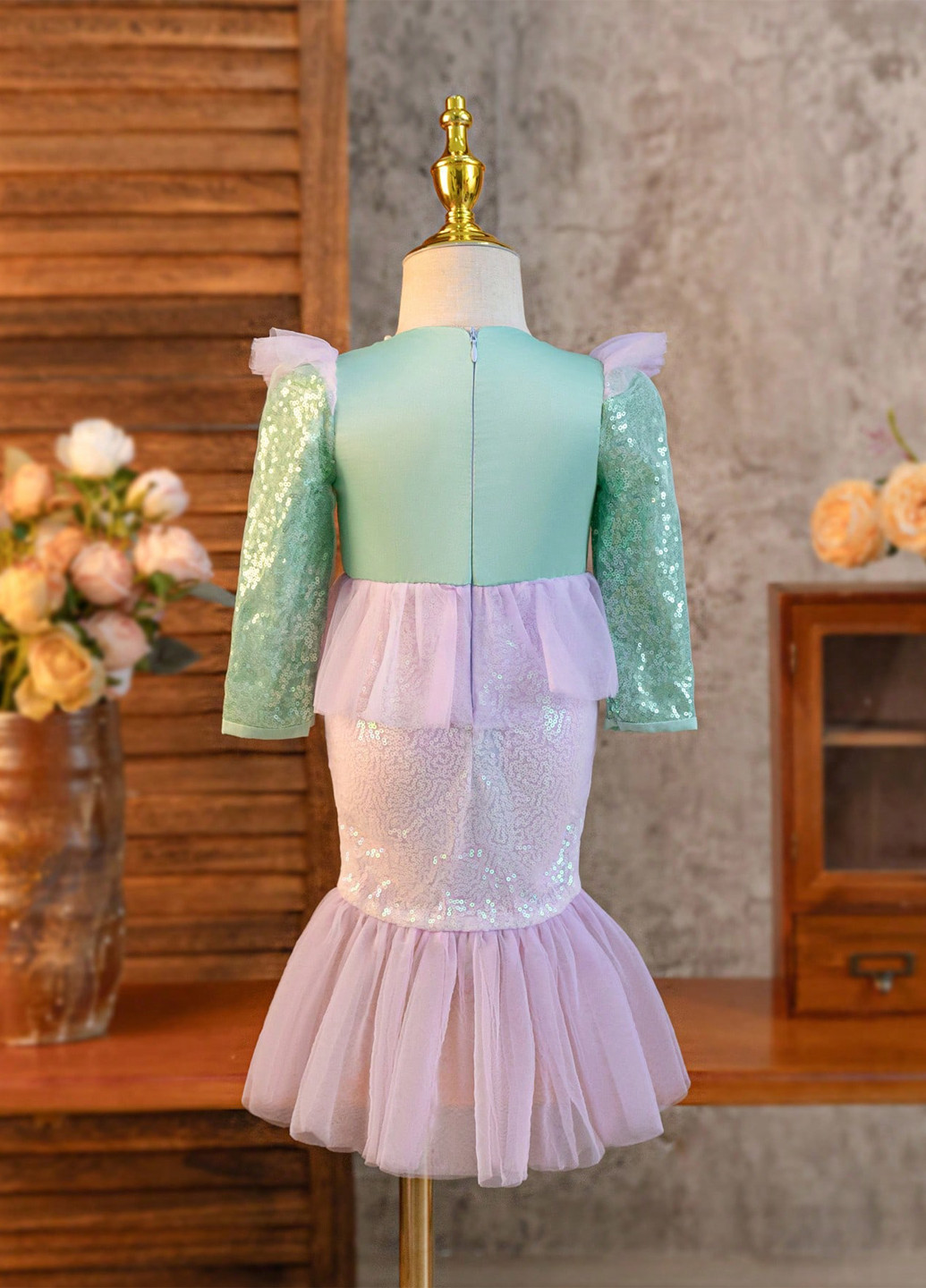 Зелёное платье SHEIN (342382205)