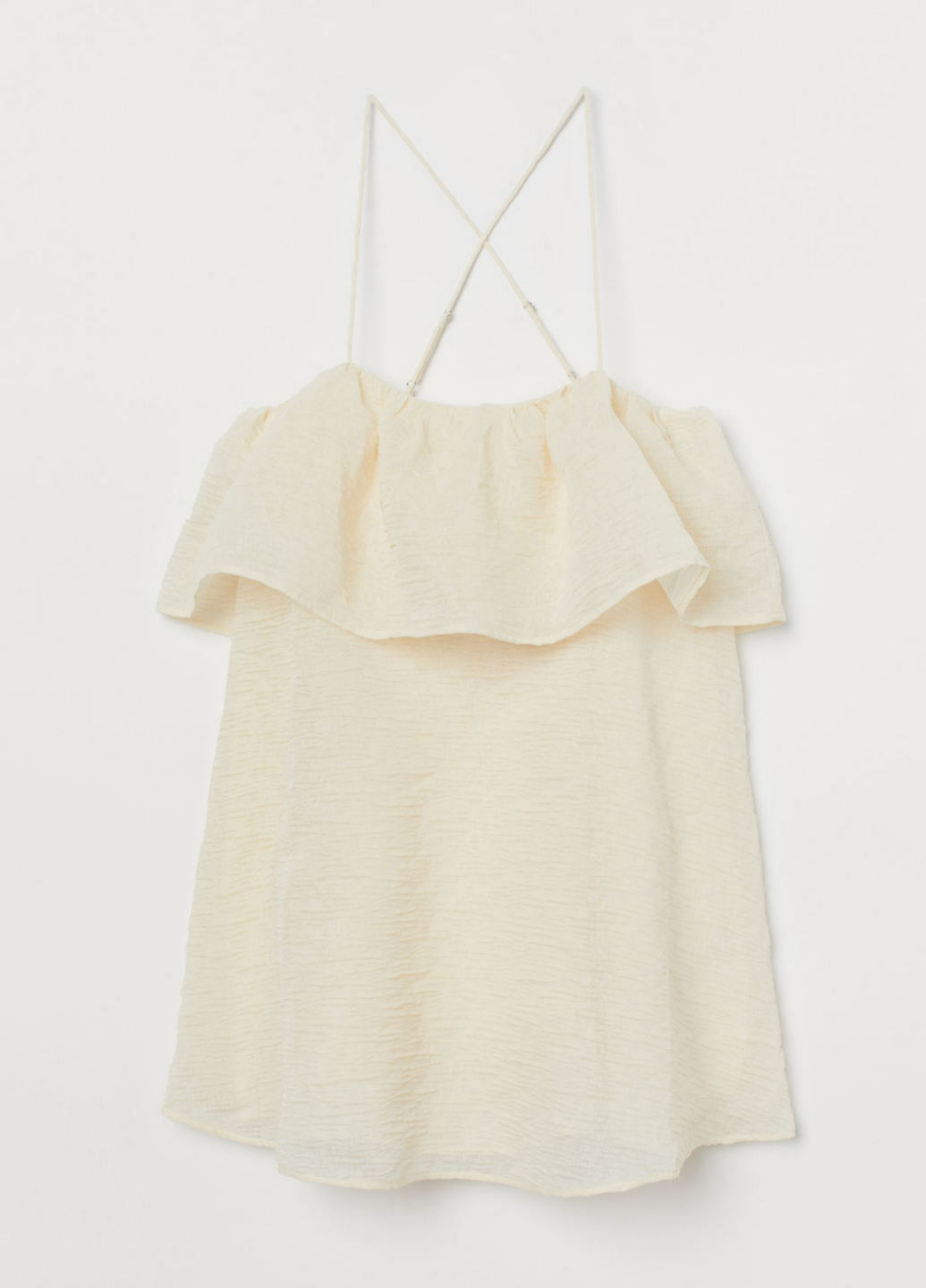 Бежевое кэжуал платье H&M однотонное