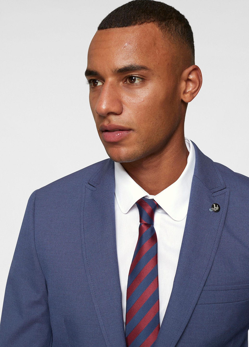 Синій демісезонний костюм (піджак, брюки, краватка) брючний Bruno Banani