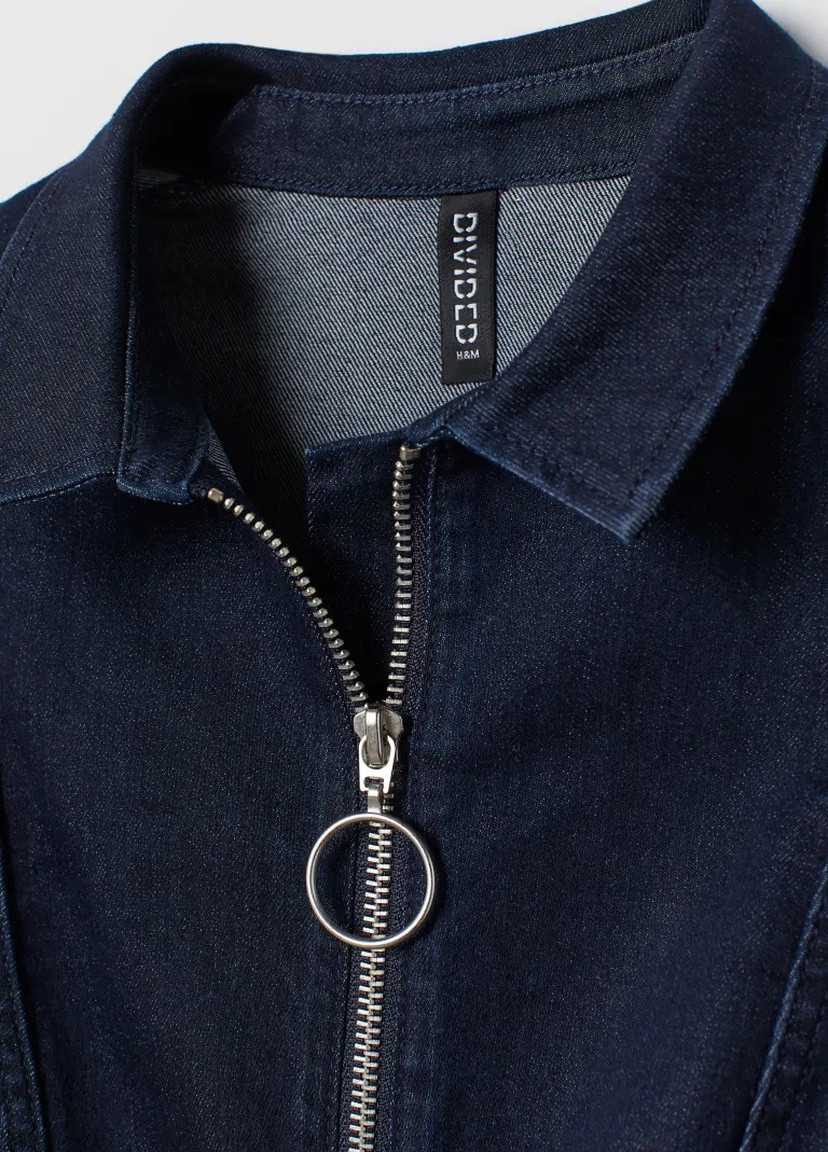 Синее джинсовое платье джинсовое H&M однотонное