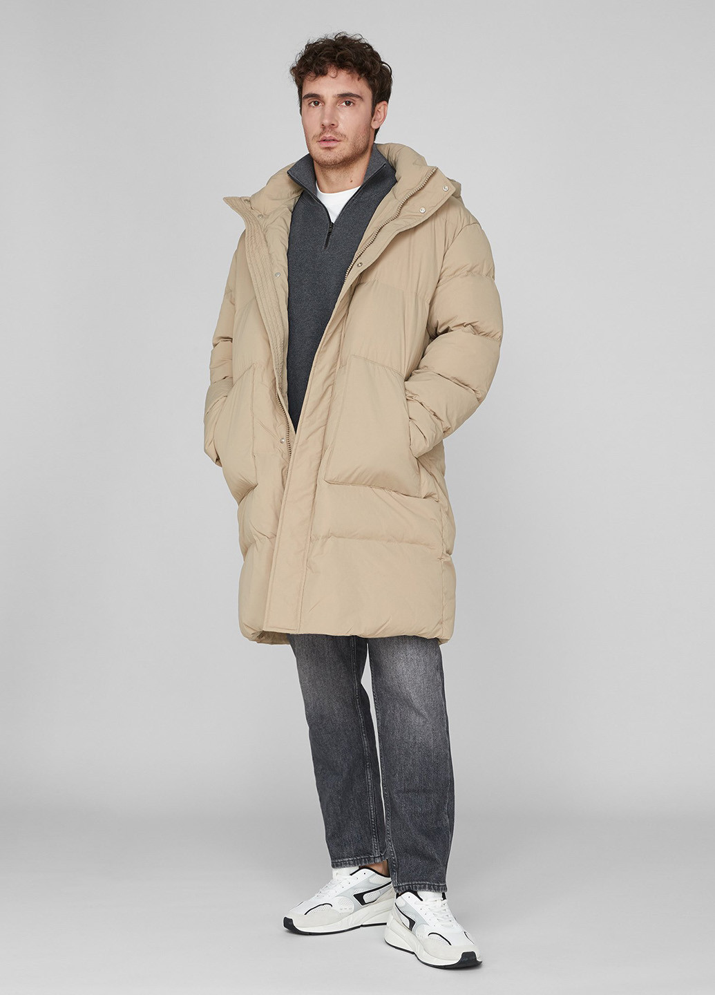 Бежевий зимній Пуховик PRPY
