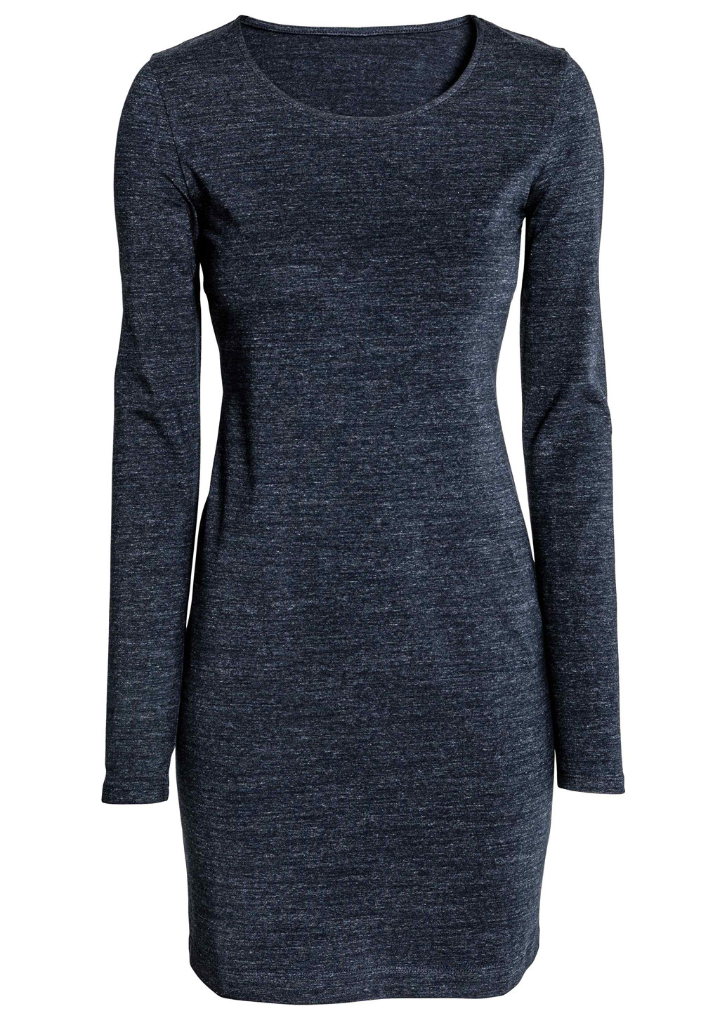 Темно-синя кежуал сукня футляр H&M меланжева