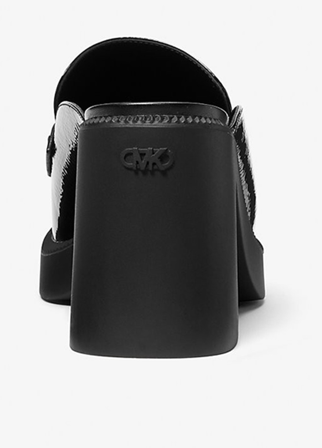 Черные мюли Michael Kors лаковые на среднем каблуке