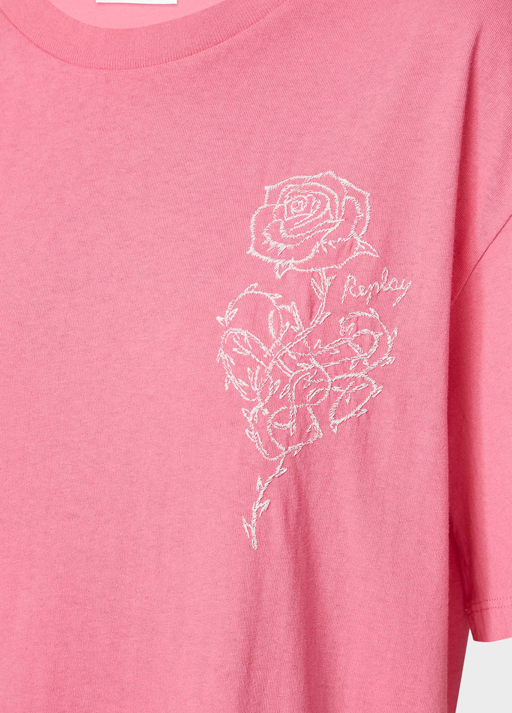 Розовая летняя футболка Replay