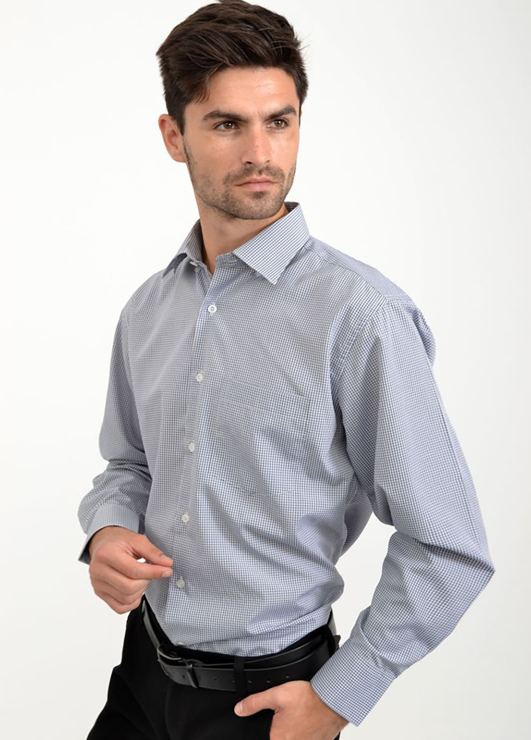 Серая кэжуал рубашка в клетку Ager с длинным рукавом