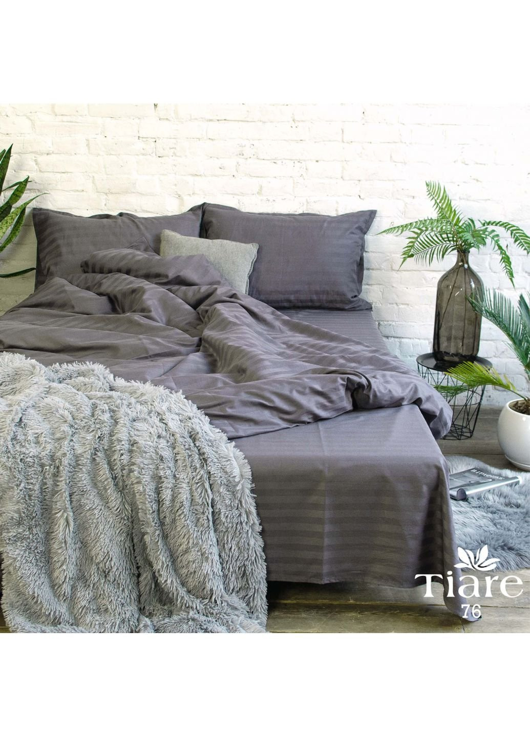 Постельное белье 76 Сатин Страйп Цветной двухспальный (76_Stripe_dv) Tiare (254013554)