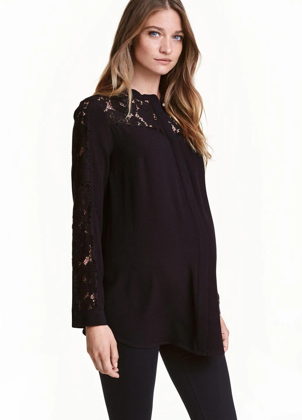 Чёрная блуза для беременных H&M