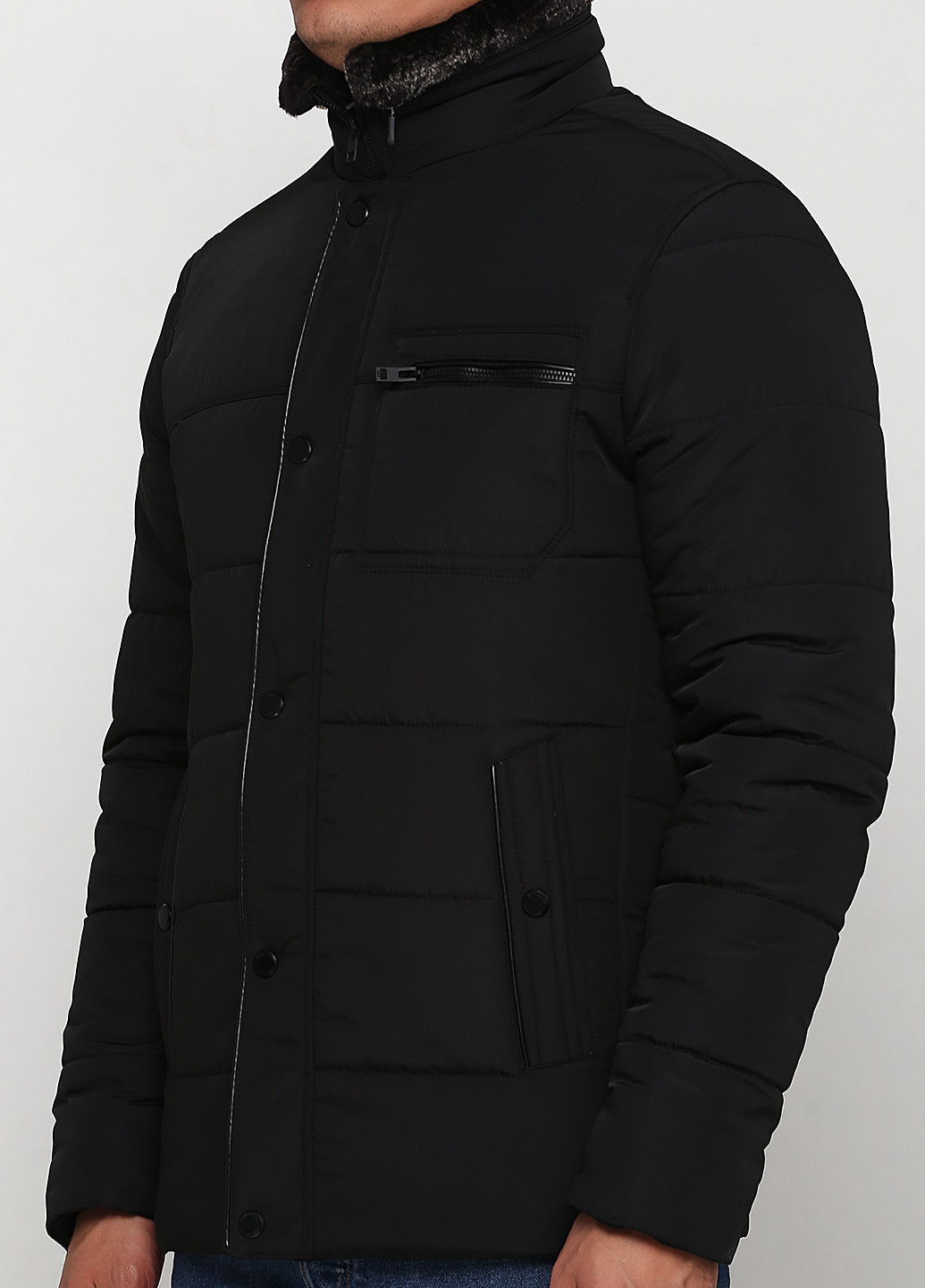 Черная зимняя куртка Man's Wear
